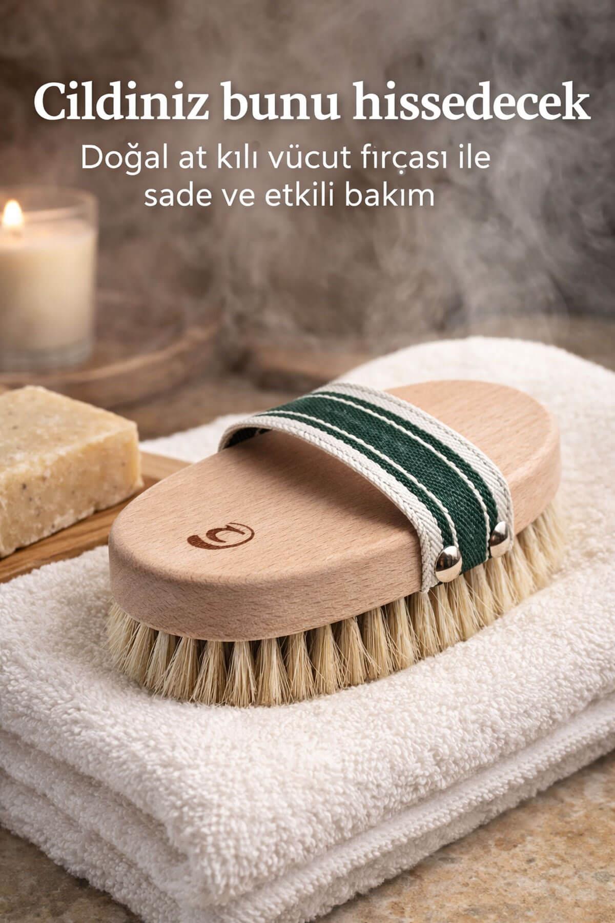 Selülit Karşıtı Doğal At Kılı Fırça