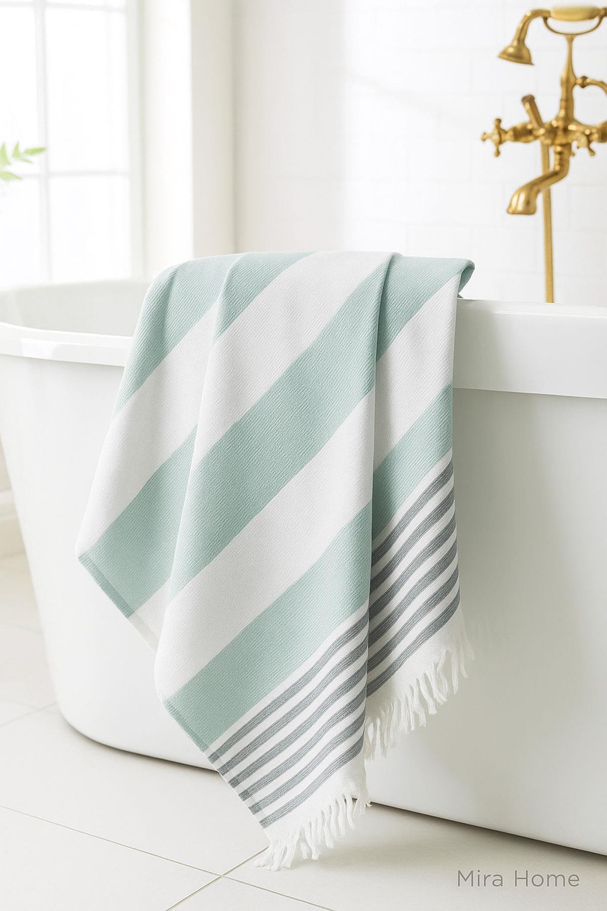 Serenity Büyük Boy Peştemal Havlu Deniz Plaj Banyo 90x170 cm %100 Pamuk