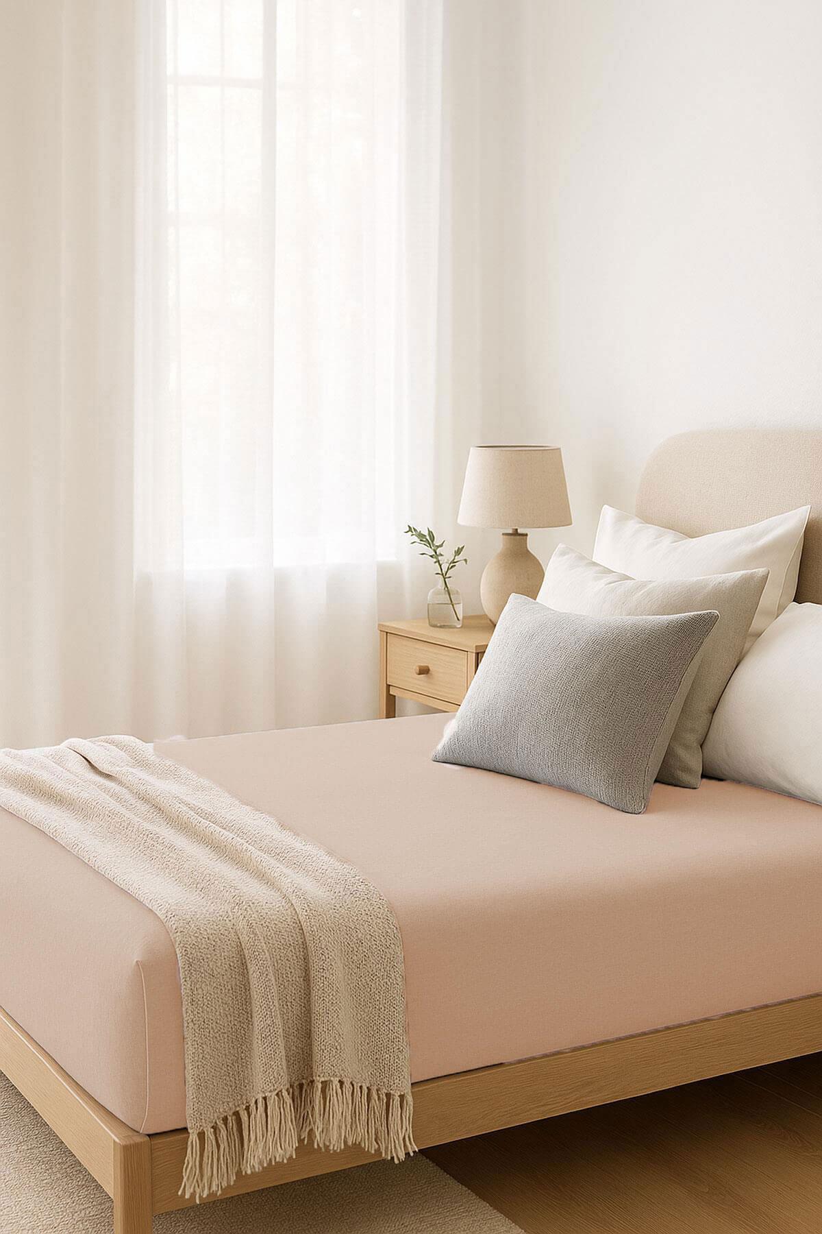 Tek Kişilik Düz Penye %100 Pamuklu Lastikli Çarşaf 100X200