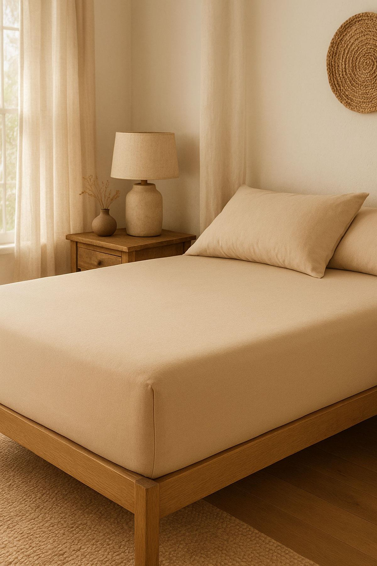 Tek Kişilik Düz Penye %100 Pamuklu Lastikli Çarşaf 100X200