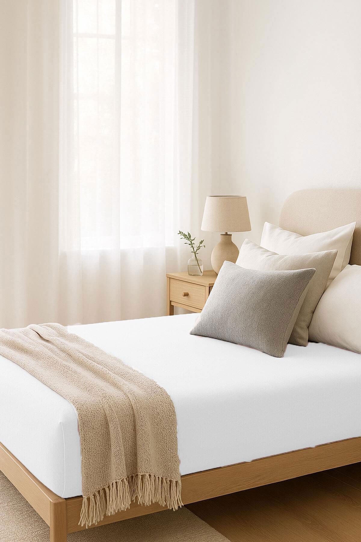 Tek Kişilik Düz Penye %100 Pamuklu Lastikli Çarşaf 100X200