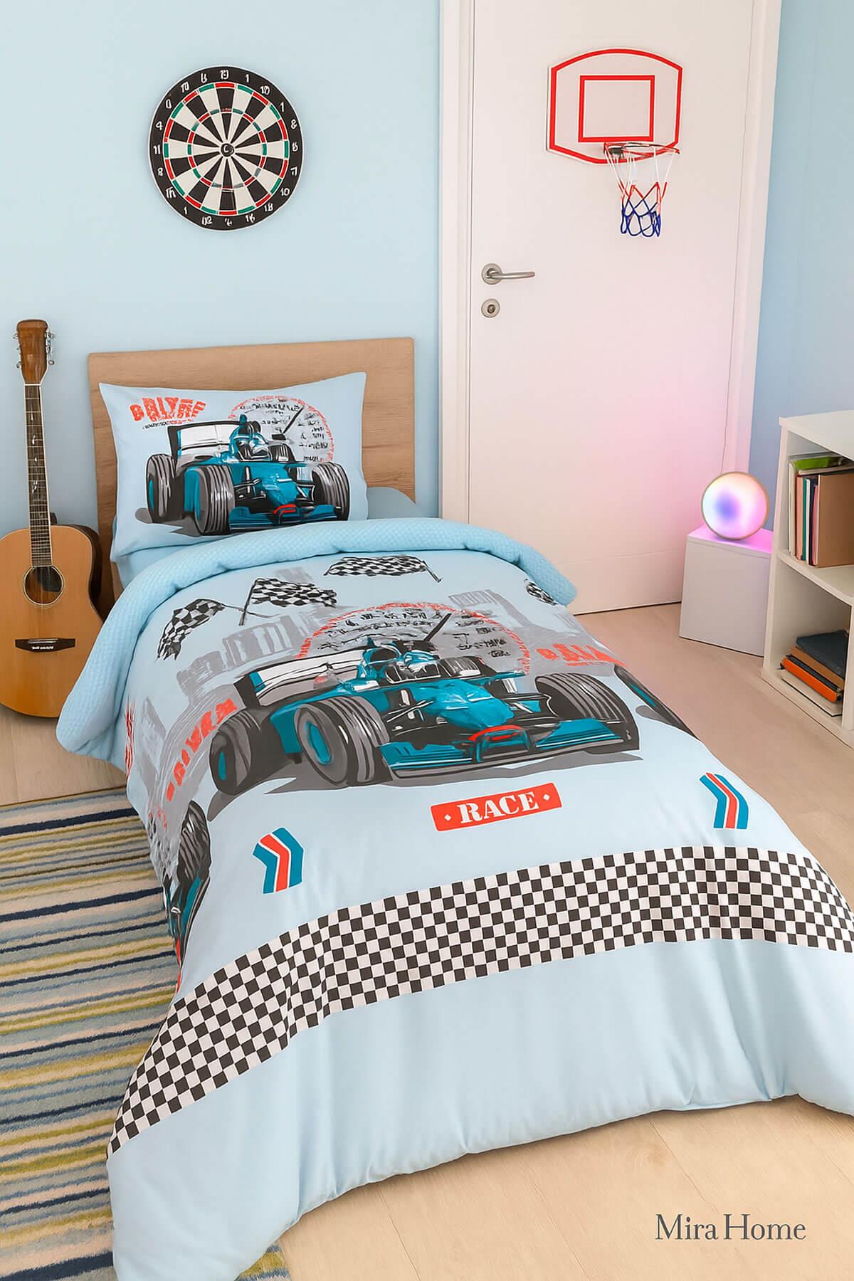 Tek Kişilik Genç Erkek Çocuk Nevresim Takımı Race