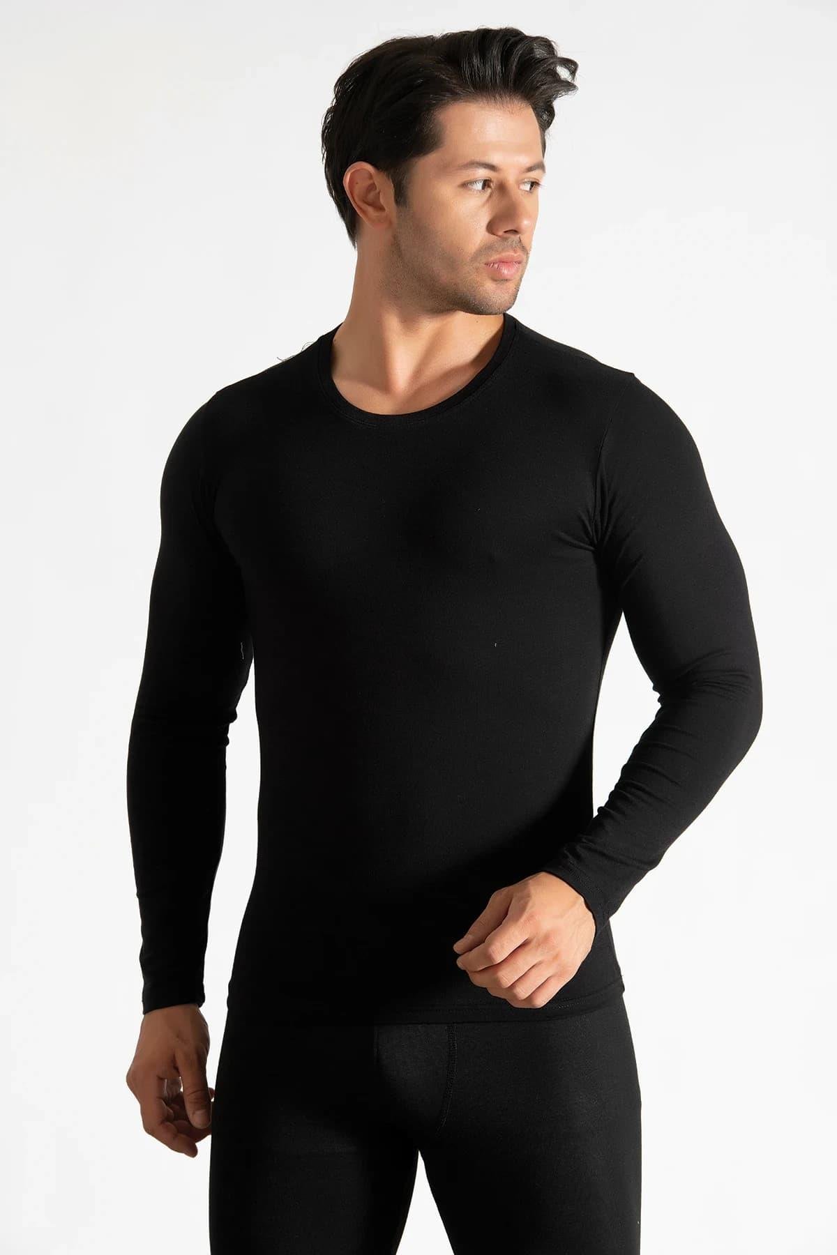 Tutku Elit Erkek Uzun Kol Fanila Sıfıryaka Elastan Pamuklu Atlet