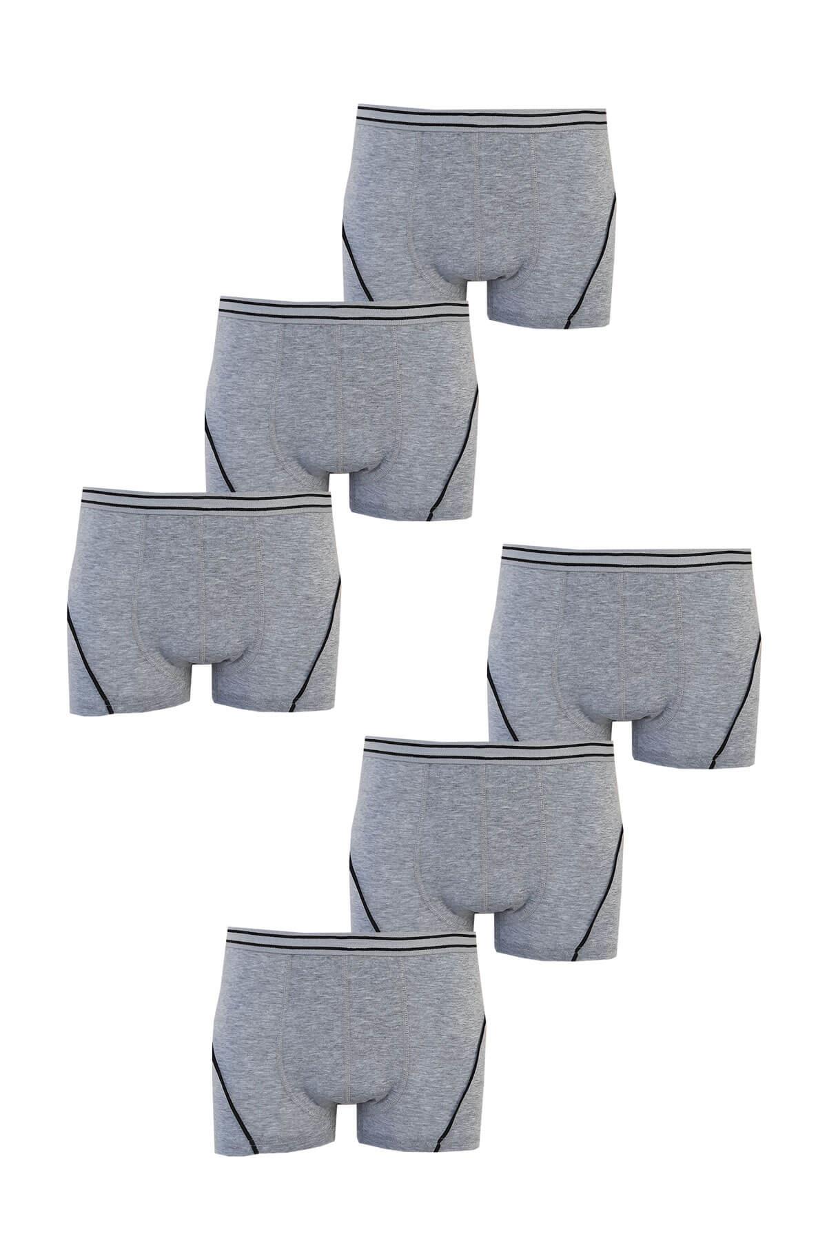 Tutku İç Giyim 6lı Erkek Çocuk Likralı Pamuklu Boxer İç Çamaşır