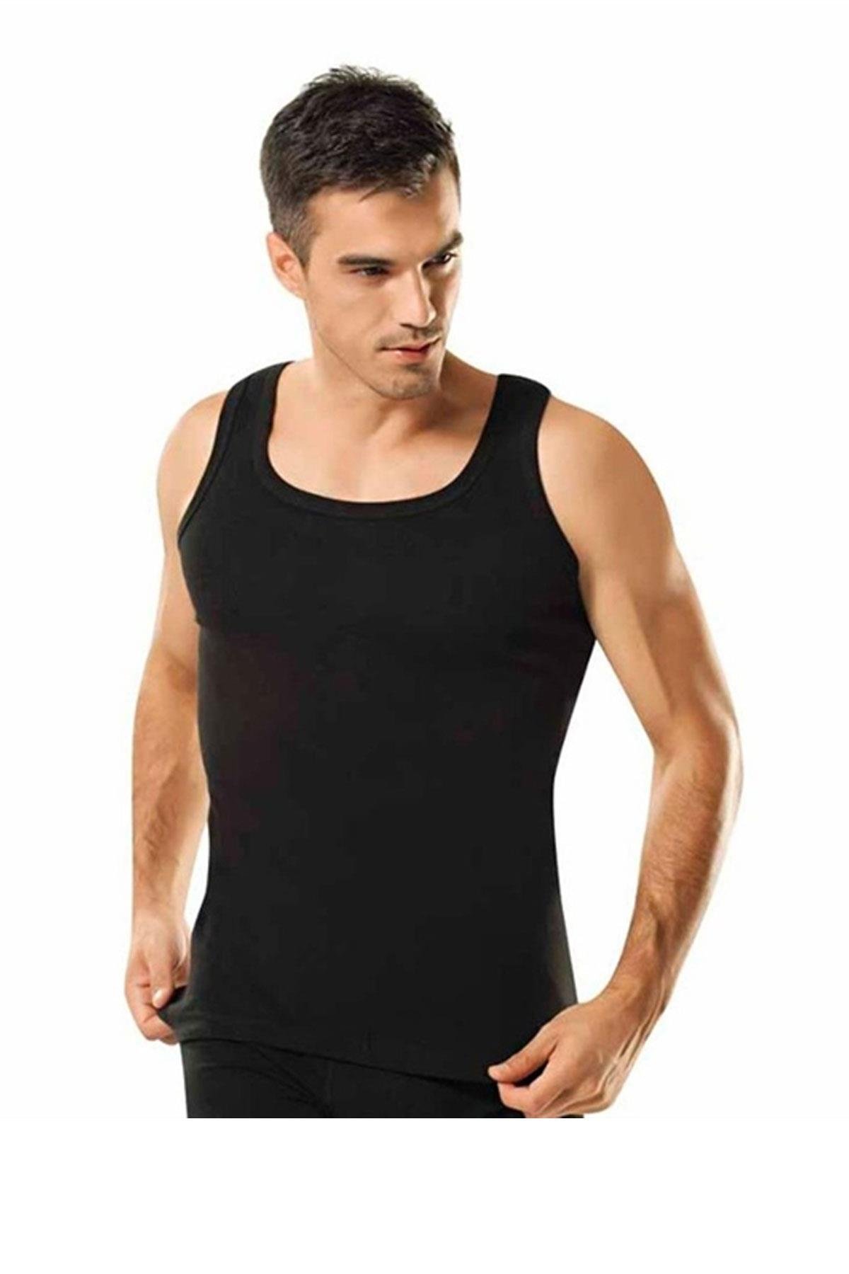 Tutku İç Giyim Pamuklu Erkek Ribana Atlet Renkli 3 Lü Paket