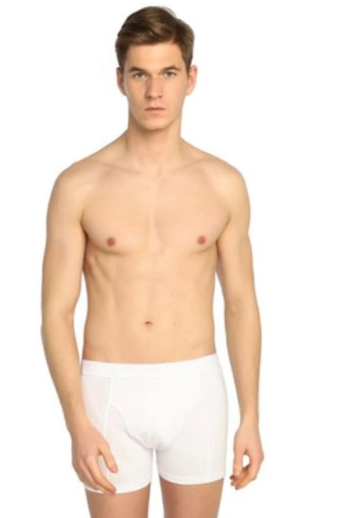 Tutku İç Giyim Pamuklu Likralı Erkek Boxer Paçalı Don 4 Lü Paket