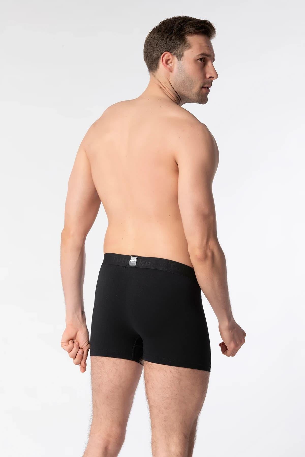 Tutku İç Giyim Pamuklu Likralı Erkek Boxer Paçalı Don 6 Lı Paket