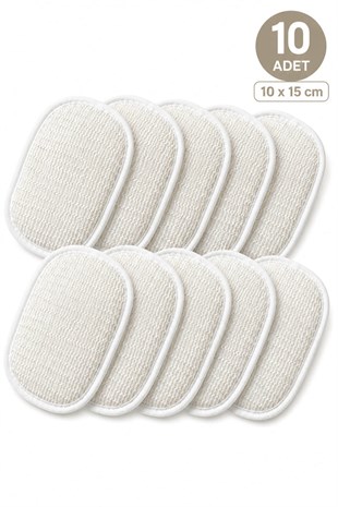 10 Adet Tek Kullanımlık Banyo Lifi 10x15 cm Hijyenik El Geçirmeli Duş, Spa, Otel ve Seyahat Lifi