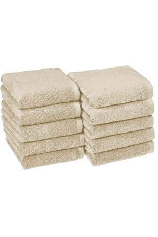 10 lu El Yüz Otel Havlusu 50x85 Cm Renkli 16/1 Avs 200 Gr