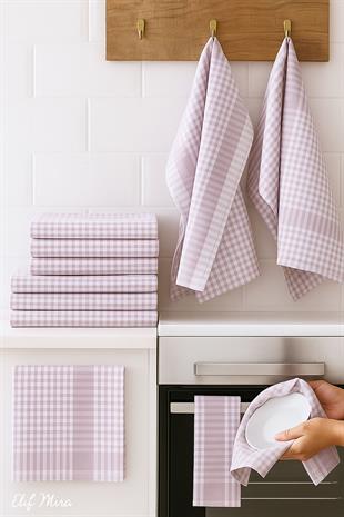 10 lu Lüks Mutfak Kurulama Bezi Seti 45x65 Cm Table Linen
