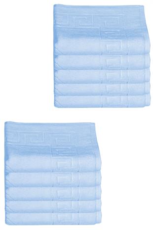 10 lu Otel Ayak Havlusu Bukle Ayak İzli 50x70 Cm Renkli 16/2 Avs 250 Gr