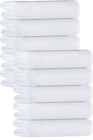 10 lu Otel Banyo Havlusu %100 Pamuklu 70X150 Cm Beyaz 20/2 Ring 600 Gr