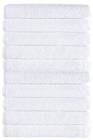 10 lu Otel Banyo Havlusu Pamuklu 70X145 Cm Beyaz 16/1 Avs 440 Gr
