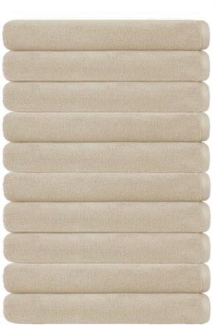 10 lu Otel Banyo Havlusu Pamuklu 70X145 Cm Renkli 16/1 Avs 440 Gr