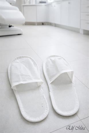 100 Çift Kaydırmaz Tabanlı Tek Kullanımlık Otel Spa Terlik Seti