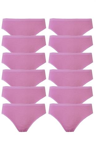 12li Kadın Bikini Külot Pamuklu Renkli İç Çamaşır Nefes Alan Doku