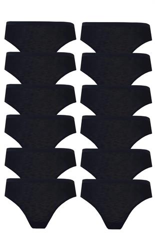 12li Kadın Bikini Külot Pamuklu Renkli İç Çamaşır Nefes Alan Doku