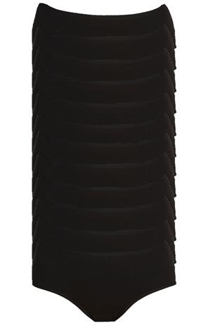 12li Kadın Likralı Bato Külot Yüksekbel Pamuklu Rahat Yumuşak