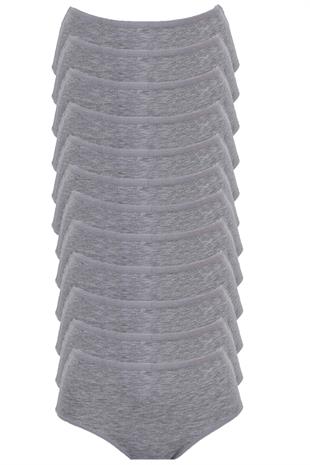 12li Kadın Likralı Bato Külot Yüksekbel Pamuklu Rahat Yumuşak