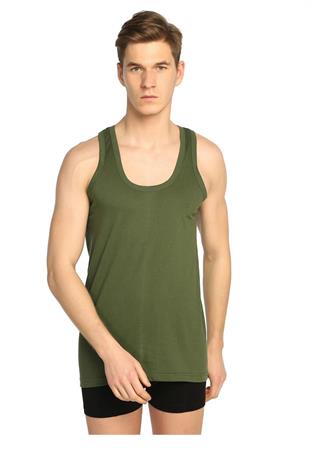 12li Seher Erkek Penye Klasik Askılı Renkli Atlet Siyah Mavi Haki Gri