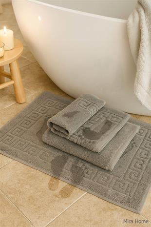 2’li %100 Pamuklu Banyo Ayak Havlusu Gramajlı Konforlu