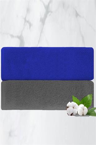 2 li Lüks El Yüz Havlu Seti 50x90 Cm %100 Pamuklu Gramajlı Grinja