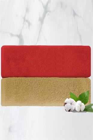 2 li Lüks El Yüz Havlu Seti 50x90 Cm %100 Pamuklu Gramajlı Bejra