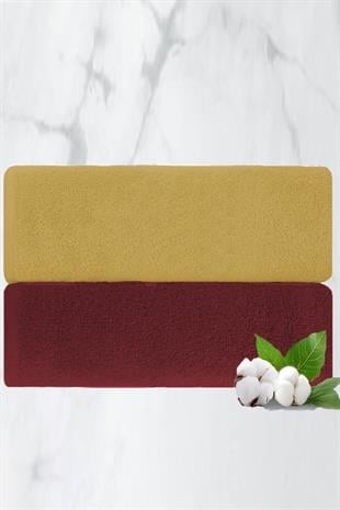 2 li Lüks El Yüz Havlu Seti 50x90 Cm %100 Pamuklu Gramajlı Bejra