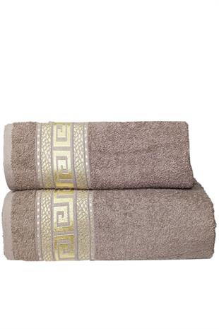 2 Parça Banyo Havlu Seti Helen %100 Pamuklu 70x140 cm