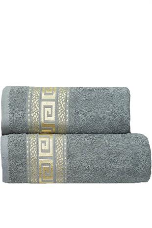 2 Parça Banyo Havlu Seti Helen %100 Pamuklu 70x140 cm