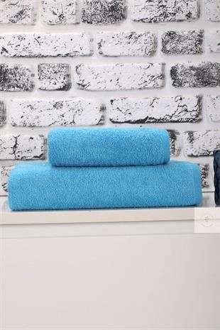 2 Parça Kadın / Erkek Banyo Duş Hamam Havlu Seti 90x150 Cm %100 Pamuklu