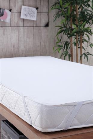 200x200  Cm Çift Kişilik Alez  4 Köşe Lastikli Pamuklu Yatak Koruyucu