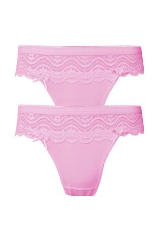 2li Kadın Dantel Detaylı Bikini Kaliteli Ekonomik Yumuşak