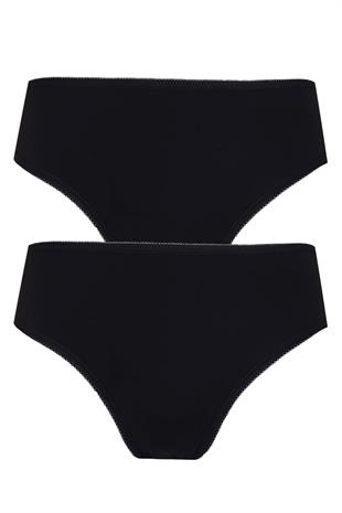 2li Kadın Orta Yüksek Bel Bikini İnce Lastik Pamuklu Ekonomik