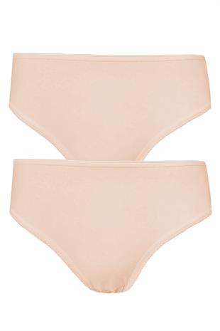 2li Kadın Orta Yüksek Bel Bikini İnce Lastik Pamuklu Ekonomik