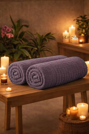 2'li Paket %100 Pamuklu Büyük Boy Banyo Havlusu Seti 90x150 cm Grand Spa