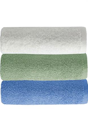 3 lü Renkli El Yüz Havlu Seti %100 Pamuklu Natural Harmony