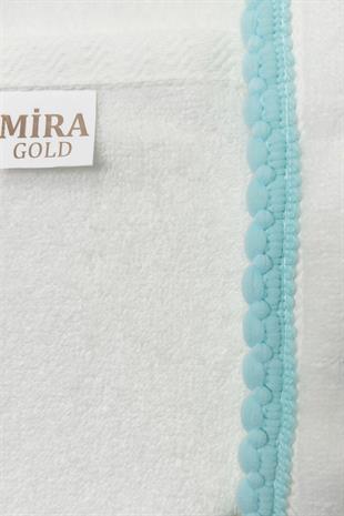 3 Lü Renkli Kuğu Nakışlı Su Taşı Kenar İşlemeli Havlu Seti 50X90 Cm