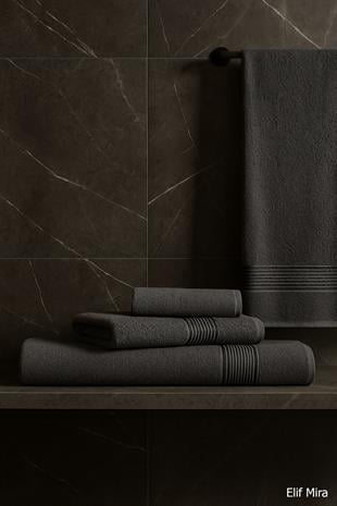 3 Parça Ekonomik Banyo Havlu Seti % 100 Pamuklu Basic