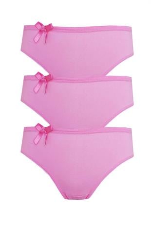 3lü Kadın Bikini Külot Pamuklu Renkli Ekonomik Rahat