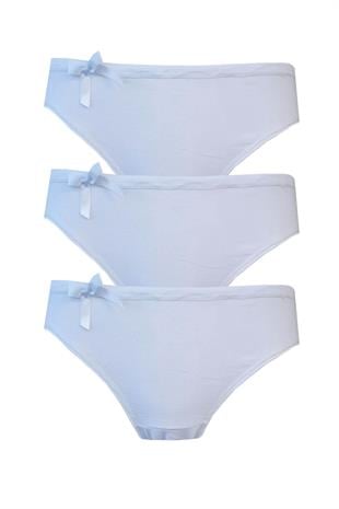 3lü Kadın Bikini Külot Pamuklu Renkli Ekonomik Rahat