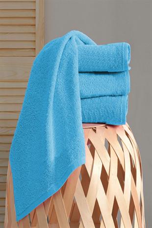 4 lü El Yüz Havlu Takımı Pamuklu Desensiz Düz Renk Havlu Seti 50x90 Cm