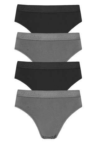 4lü Kadın Pamuklu Kemerli Bikini Külot İç Çamaşırı Kaliteli Mira