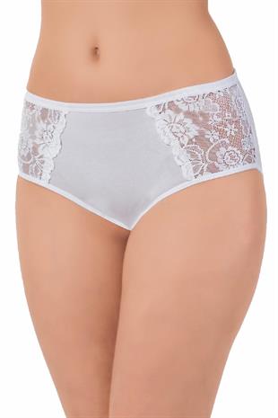 4lü Kadın Yanları Dantelli Bato Yüksekbel Külot Büyük Beden