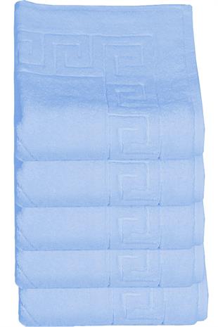 5 li Otel Ayak Havlusu Bukle Ayak İzli 50x70 Cm Renkli 16/2 Avs 250 Gr