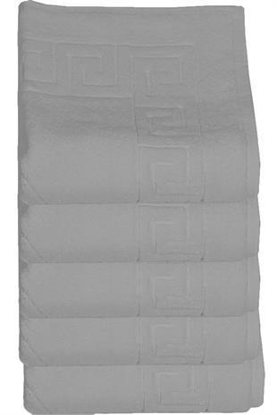 5 li Otel Ayak Havlusu Bukle Ayak İzli 50x70 Cm Renkli 16/2 Avs 250 Gr