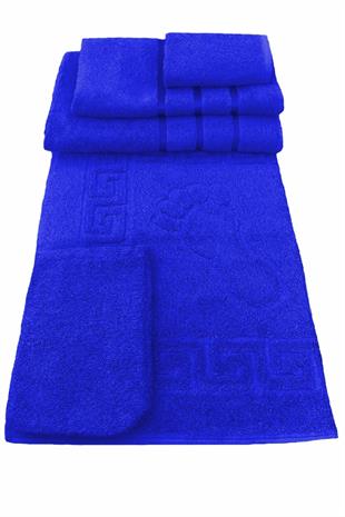 5 Parça Banyo Havlusu Seti 100 Pamuklu Hamam Duş Havlu Takımı