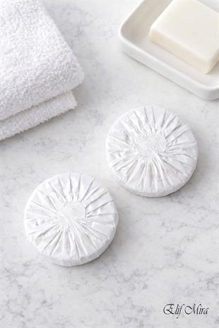 500 Adet 15 gr Mini Otel Sabunu  Pile Sargılı Buklet Yuvarlak Misafir Sabunu