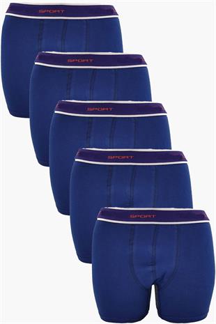 5li Erkek Pamuklu Spor Boxer Likralı Esnek Ek Ağ Parçalı Rahat