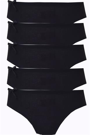 5li Kadın Fitilli Bikini Renkli Ekonomik Esnek Yumuşak Külot